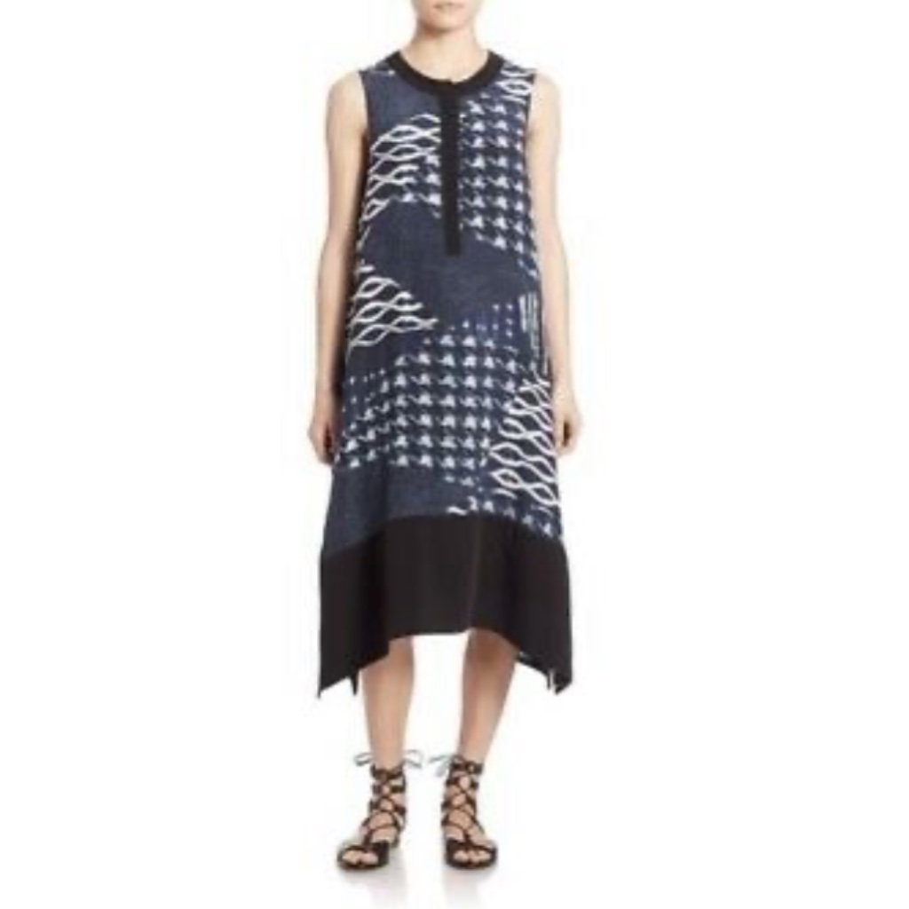 Nwt $685 Public School Navy Blue Cyra Dress